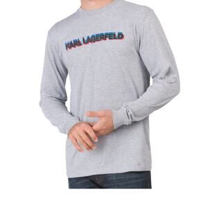 Karl Lagerfeld Paris Lettering Multidimensional Long Sleeves Tee T shirt XXLarge